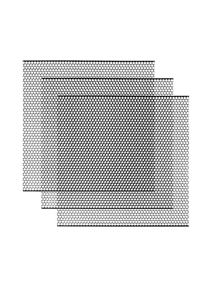 Aggauto 33 × Cm Black Sports Grille, Honeycomb Grille 6 1 Mm, Aluminium Alloy Universally Compatible For Cars, Set Of 3. - Image 1