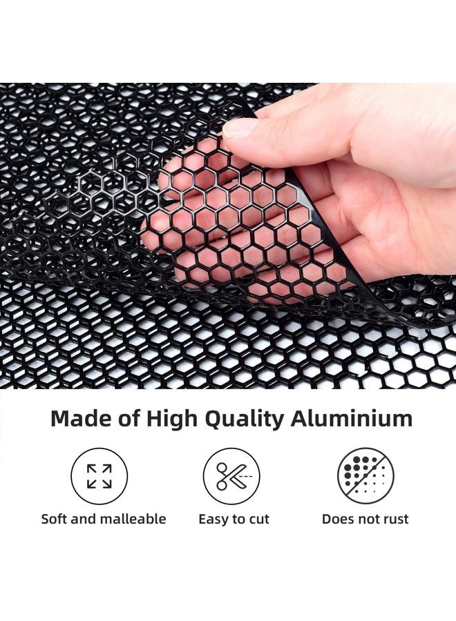 Aggauto 33 × Cm Black Sports Grille, Honeycomb Grille 6 1 Mm, Aluminium Alloy Universally Compatible For Cars, Set Of 3. - Image 4