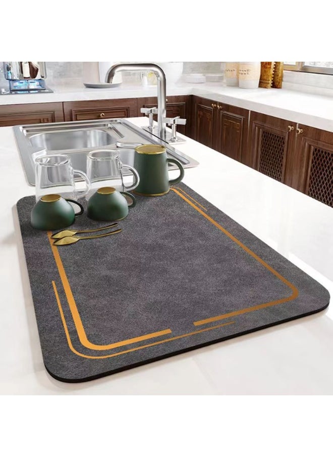 Anna 30x40cm Kitchen Counter Drainage Mat - Wash-Free, Heat-Resistant, Drying Pad  - Image 1