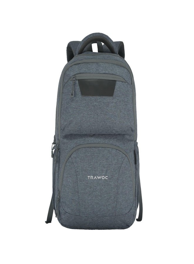 TRAWOC 30L Laptop Backpack TPB04 | Office & Travel Bag with 16-Inch Laptop Compartment, USB Charging Port & 3-Year Warranty -Ash blue - Image 1