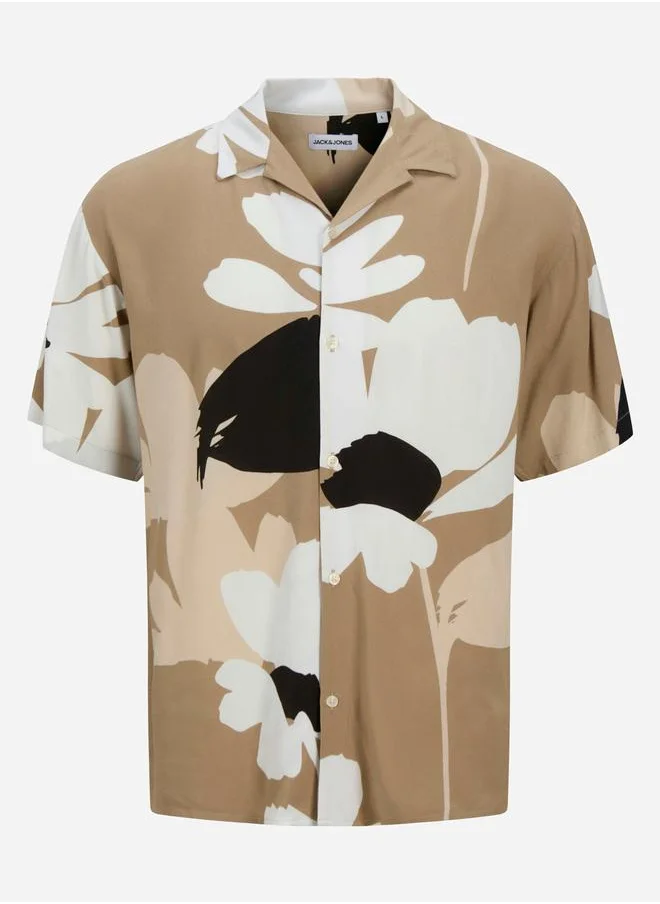 جاك اند جونز Jack & Jones Graphic Print Resort Collar Shirt