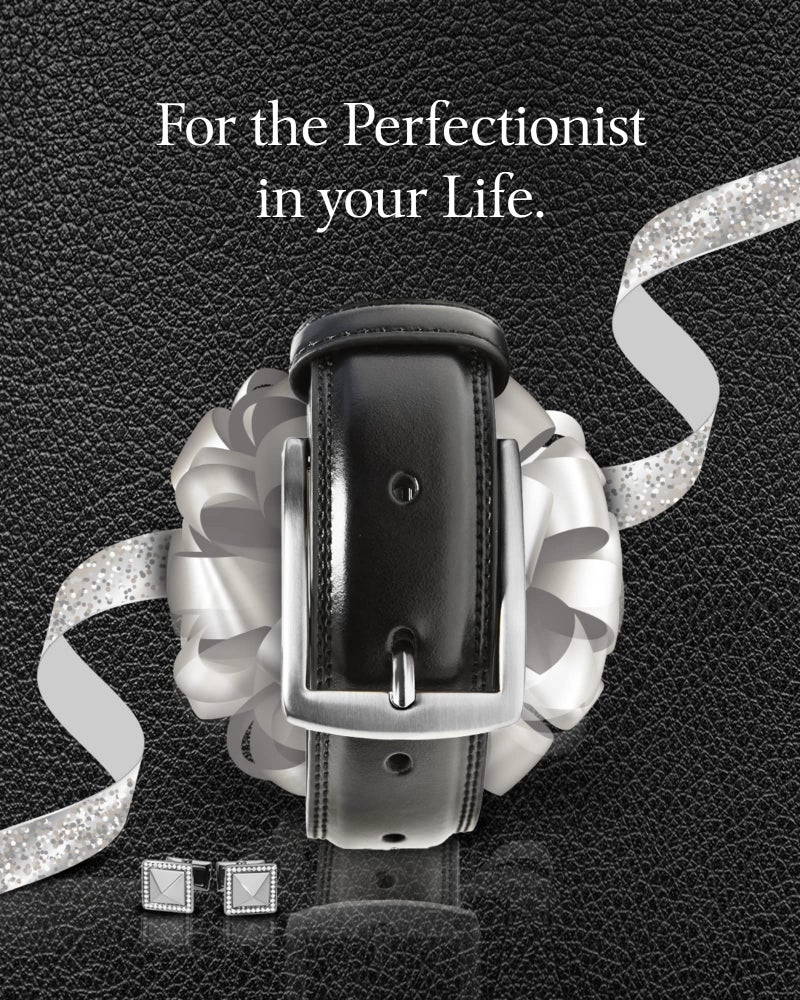 Access Denied Genuine Leather Dress Belts For Men - Mens Belt For Suits, Jeans, Uniform Black Belt - Designed in the USA - Image 5