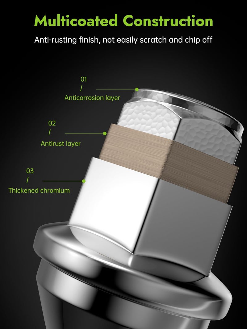 AUTOPTIM M12x1.5 Lug Nuts - Replacement for 2001-2022 Ford Escape, 2012-2018 Focus, 2006-2020 Ford Fusion, 2011-2022 Fiesta, ACPZ1012H 611-303 OEM Factory Chrome Wheel Lug Nut (20pcs) - Image 5