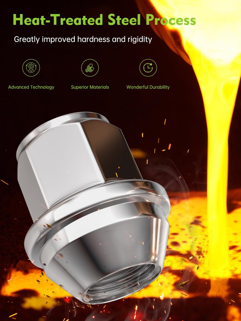 AUTOPTIM M12x1.5 Lug Nuts - Replacement for 2001-2022 Ford Escape, 2012-2018 Focus, 2006-2020 Ford Fusion, 2011-2022 Fiesta, ACPZ1012H 611-303 OEM Factory Chrome Wheel Lug Nut (20pcs) - Image 4