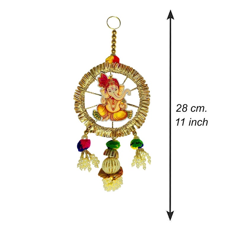 Buyent Enterprises Buyent Ganesh laxmi ji Hanging Door Hanging Flower toran laxmi Ganesh for Main Door Diwali dcor Side Door Hanging Design Diwali Special - Image 3