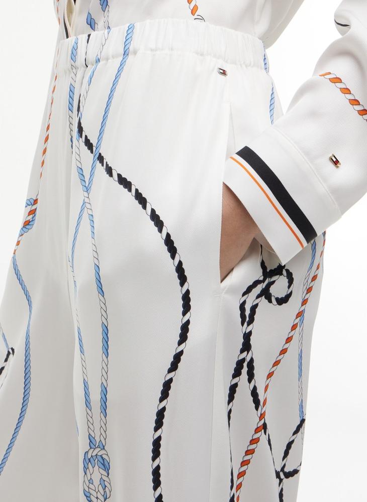 TOMMY HILFIGER Rope Print Relaxed Straight Trousers - Image 3