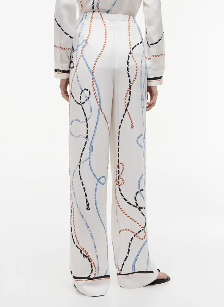 Tommy Hilfiger Rope Print Relaxed Straight Trousers