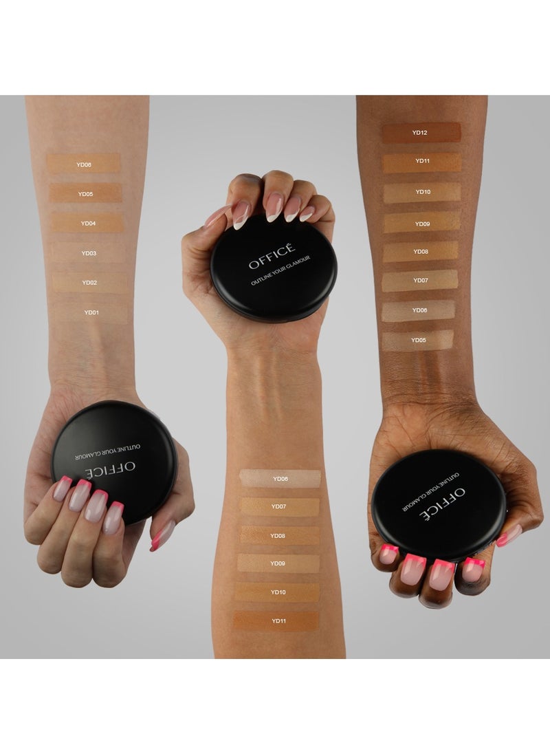 OFFICE MAKEUP Office Aqua Jelly Wet and Dry Dual Usage Powder Cake YD03  - Image 3