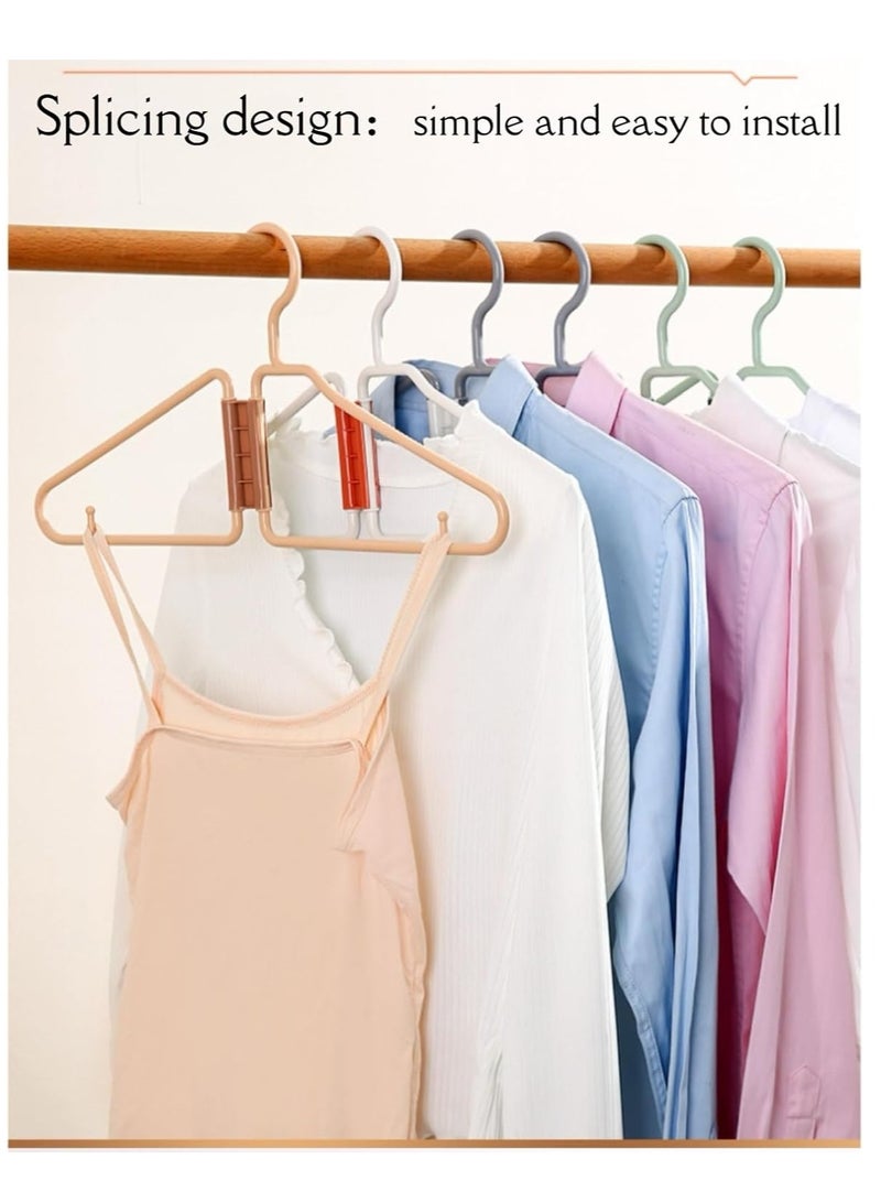 YelaJoy 8 Pcs Foldable Hangers, Plastic Portable Collapsible Hangers,  Foldable Travel Hangers  for Travel, Cruise, Home, Bedroom, Dorm and more (Beige) - Image 4