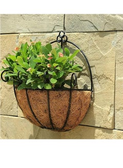 HOME TASTE TOMSUN Wall Hanging Planter Basket with Coconut Liner Wire Plant Holder Pot Wall Mounted Flower Baskets Garden Decoration for Indoor Outdoor  - Image 1