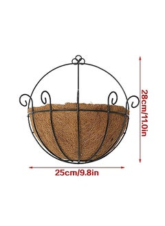 HOME TASTE TOMSUN Wall Hanging Planter Basket with Coconut Liner Wire Plant Holder Pot Wall Mounted Flower Baskets Garden Decoration for Indoor Outdoor  - Image 2