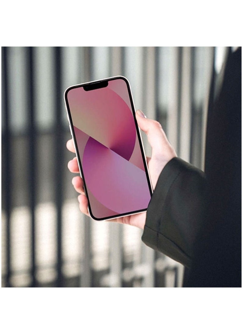 واقي شاشة من الزجاج المقوى خماسي الأبعاد مضاد للتجسس ومقاوم للتجسس لهاتف آيفون 13/13 برو ، أسود - Image 4