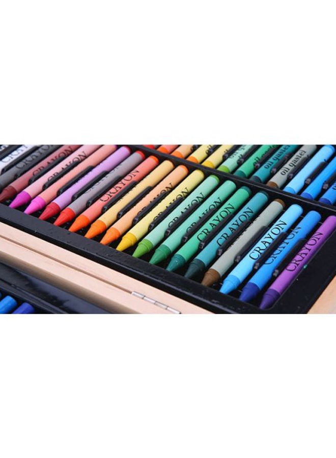 NIBEMINENT 180-Piece Paintbrush Wooden Box Set Multicolour - Image 5