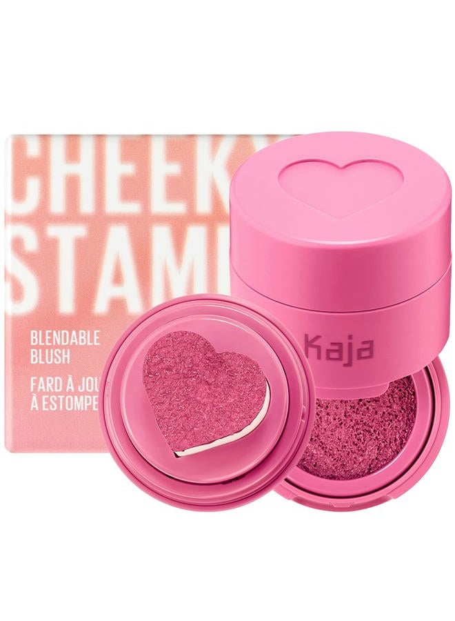 KAJA Blush - Cheeky Stamp | Gift, 7 Shades, Buildable & Blendable Shade with Heart-shaped Applicator, Rosy Finish, 04 Feisty, 0.17 Oz - Image 1