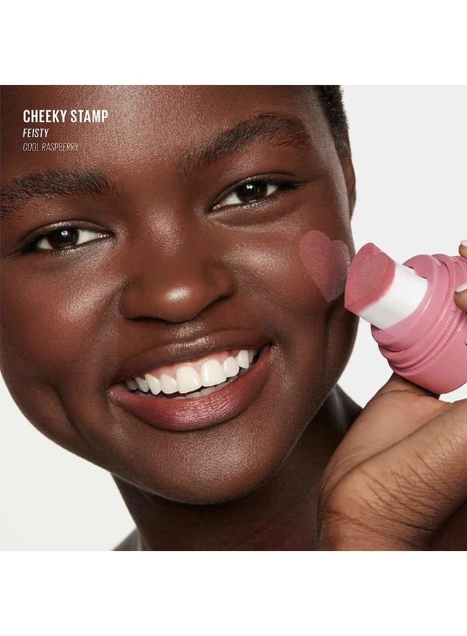 KAJA Blush - Cheeky Stamp | Gift, 7 Shades, Buildable & Blendable Shade with Heart-shaped Applicator, Rosy Finish, 04 Feisty, 0.17 Oz - Image 3