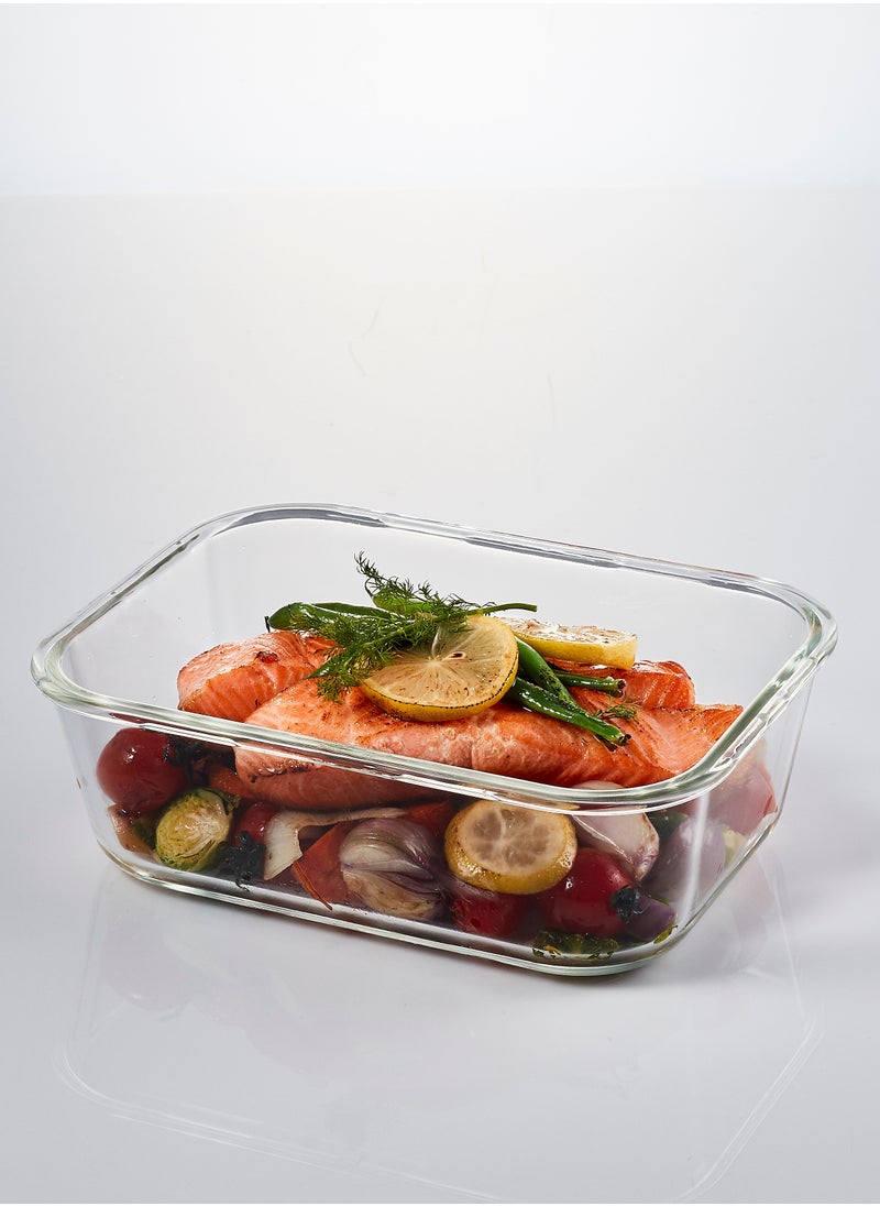 LOCK & LOCK LocknLock 2L Oven Glass Rectangular Container – Durable, Microwave Safe Food Storage Solution  - Image 2