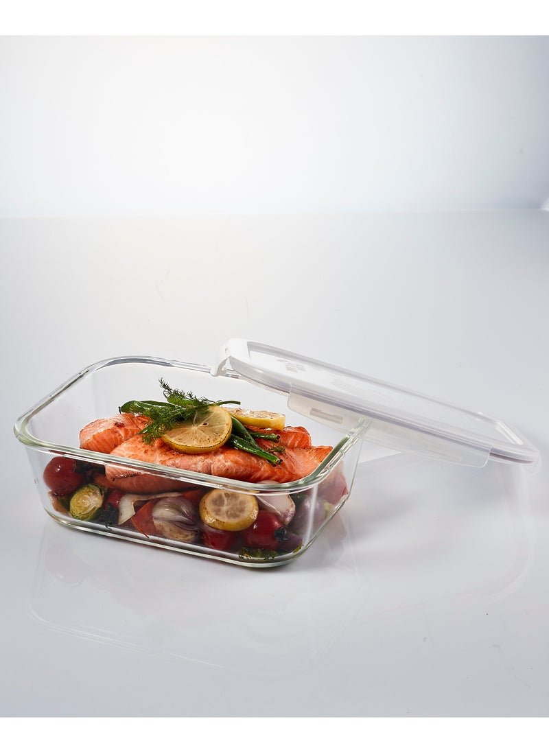 LOCK & LOCK LocknLock 2L Oven Glass Rectangular Container – Durable, Microwave Safe Food Storage Solution  - Image 3