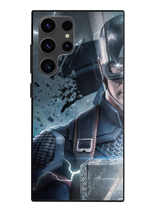 VR CREATIVE Protective Case Cover For Samsung Galaxy S24 Ultra Captain America Design Multicolour - Image 1