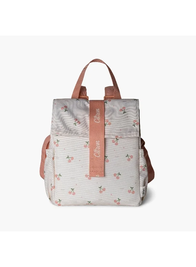 Citron Lunch Bag-Cherry-1 Cmprt-Square (Rpet) Beige \ 22.5X14.5X27