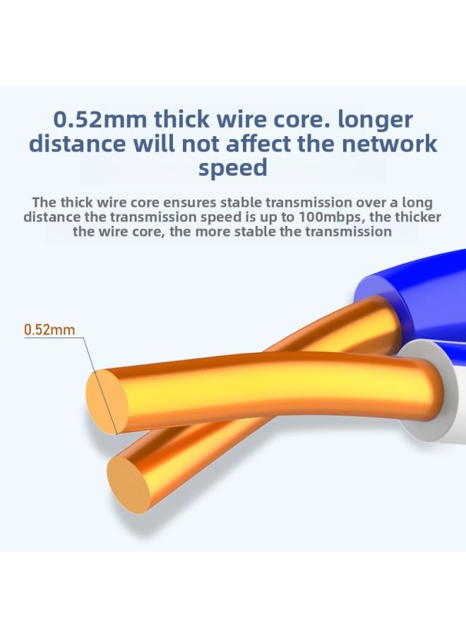 Finished Network Cable High-speed M Computer Super Class 5 Outdoor Network Cable Meter Home Broadband Router 102015m-Color:Gray Outdoor Water-blocking Network Cable [0.52 Thick Wire Core] Double Layer Outer Skin★Hard Wire-Line Length:100m  - Image 3