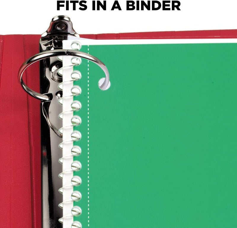 Mead Spiral Notebooks, 1 Subject, Wide Ruled Paper, 70 Sheets, 10-1/2 x 7-1/2 inches, Green, 4 Pack (38300) - Image 2