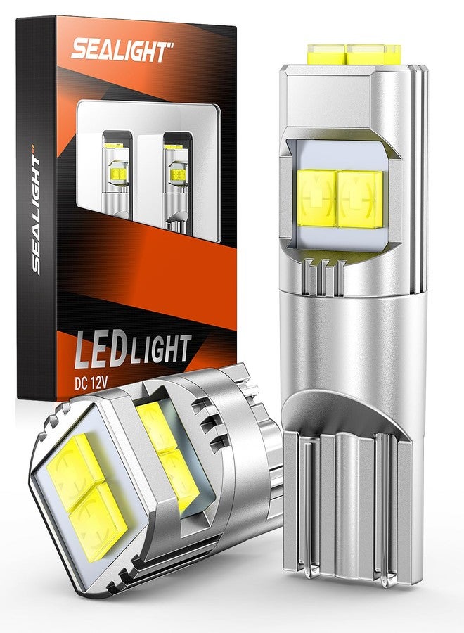 SEALIGHT 194 LED Bulbs 6000K White for License Plate Car Interior Dome Map Door Courtesy Dash Lights 168 175 2825 W5W T10,Pack of 2 - Image 1