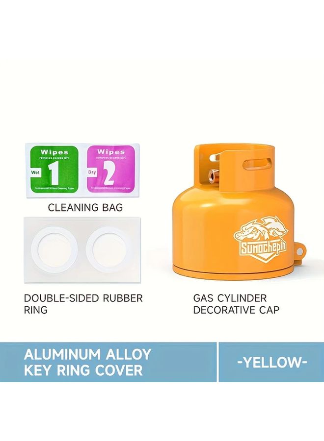 Universal Yellow Motorcycle Ignition Key Ring Cover Electric Vehicle Lock Protector Cap - Image 4