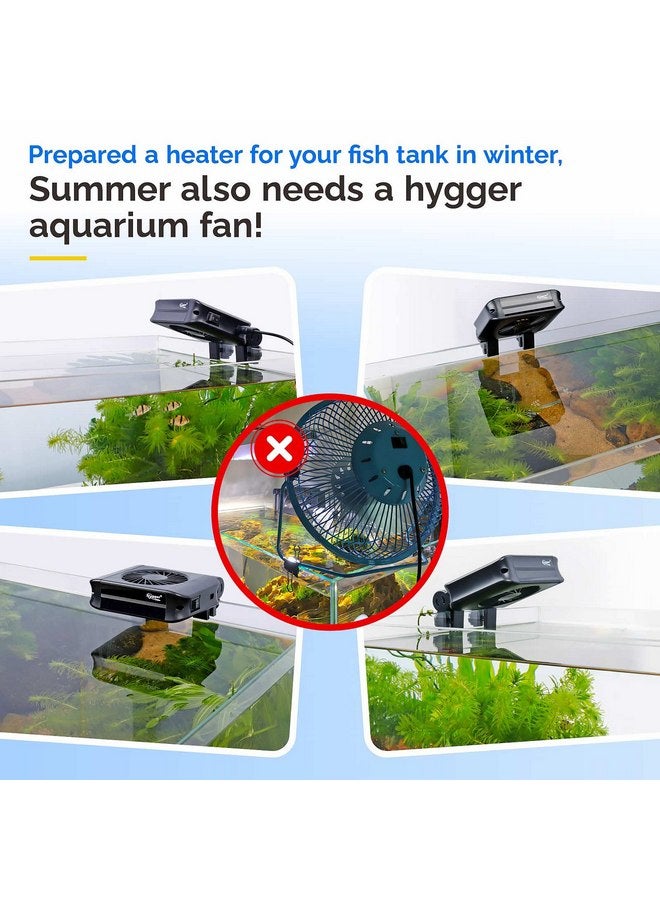 hygger Aquarium Chillers Fan, Quiet Fish Tank Cooling Fan Equipment with Adjustable Timer Speed Controller, Suitable for Freshwater Saltwater Tanks(1-Fan Head) - Image 4