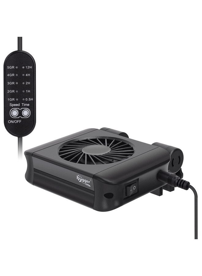 hygger Aquarium Chillers Fan, Quiet Fish Tank Cooling Fan Equipment with Adjustable Timer Speed Controller, Suitable for Freshwater Saltwater Tanks(1-Fan Head) - Image 1