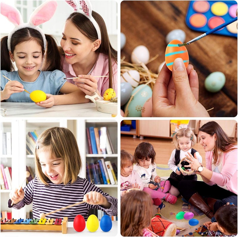 Mocking Bird Plastic Egg shaker MultiColor Percussion Musical Eggs Percussion Maracas Easter Egg Instrument for Kids Musical Toys for Painting Learning ClassRoom (Pack of 2) - Image 5