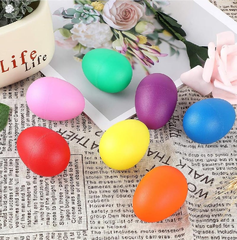 Mocking Bird Plastic Egg shaker MultiColor Percussion Musical Eggs Percussion Maracas Easter Egg Instrument for Kids Musical Toys for Painting Learning ClassRoom (Pack of 2) - Image 4