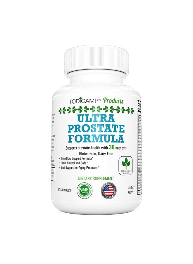 TODICAMP Prostate Support Supplement Formula with Saw Palmetto Extract and Bladder Control Complex - 30 Day Supply - Image 1