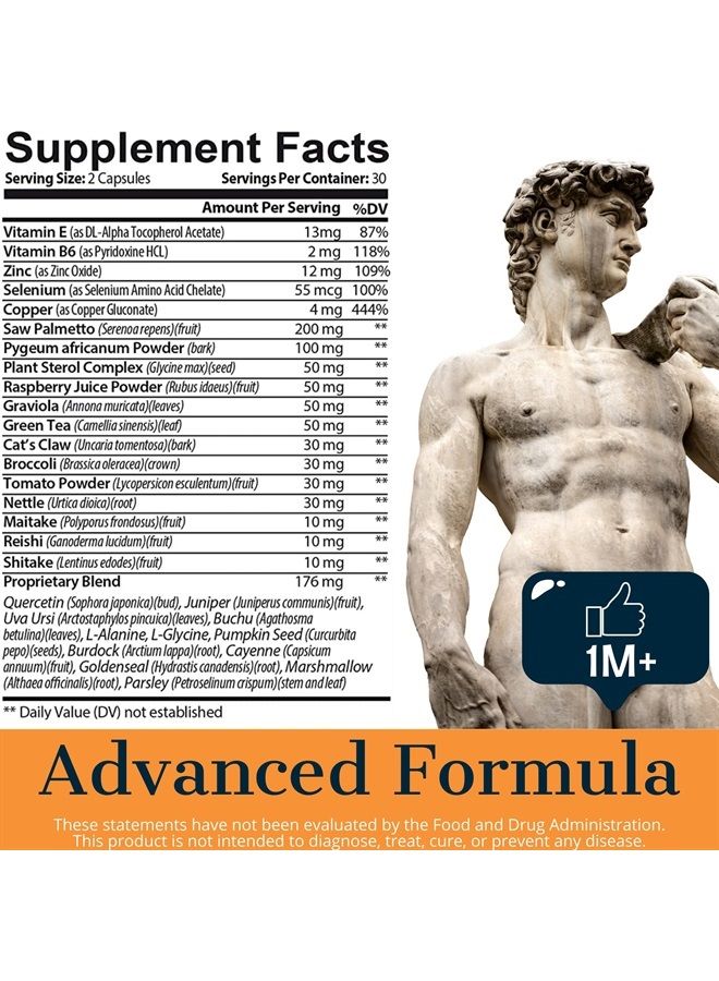 TODICAMP Prostate Support Supplement Formula with Saw Palmetto Extract and Bladder Control Complex - 30 Day Supply - Image 2