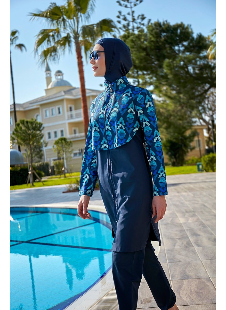 Remsa Mayo Remsa Swimsuit Remsa Front Closure Parachute Fully Covered Hijab Swimsuit R103 Generation  - Image 1