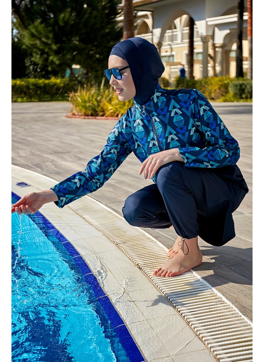 Remsa Mayo Remsa Swimsuit Remsa Front Closure Parachute Fully Covered Hijab Swimsuit R103 Generation  - Image 3