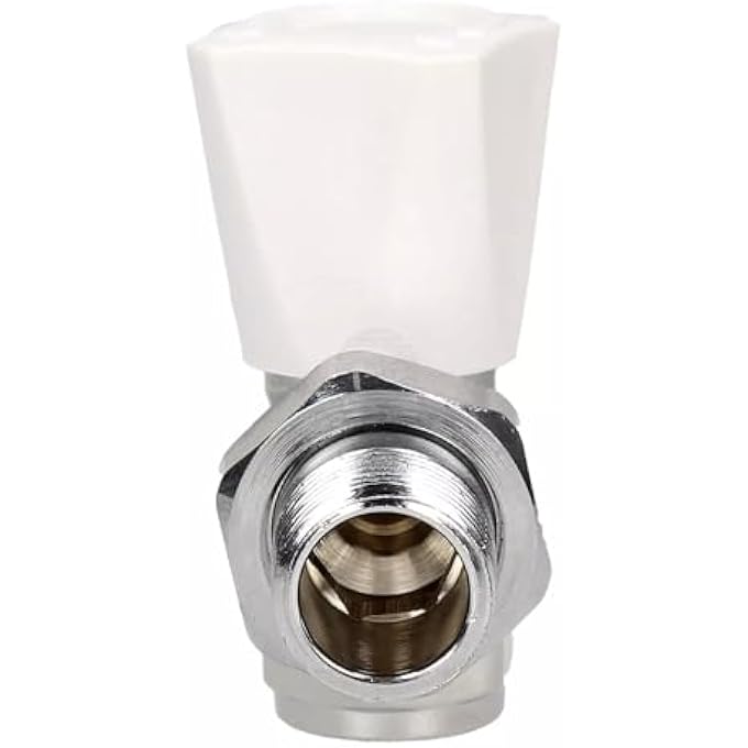 TC ANGLED RADIATOR LOCKSHIELD VALVE WITH DRAIN OFF 15MM X 1/2" - HAS A 3/4" NUT CONNECTION - Image 3
