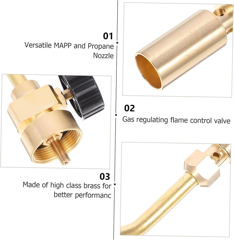 Brass Propane Torch Head with Flame Control for Soldering Brazing and Thawing - Image 5