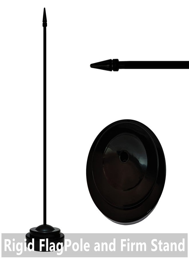 BCLin Italy Desk Flag Set, 2 Pack Italian Table Office Flags, Small Mini Desktop Flag With 12" Solid Black Pole, Black Base, Miniature Desktop Flag - Image 4