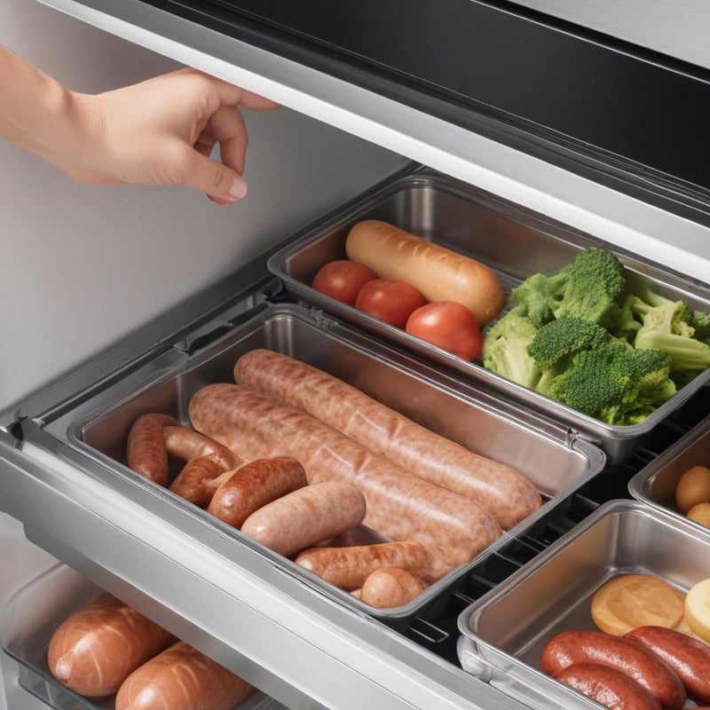 Lemecima 3Pcs Deli Containers with Lids, 7.9*5.6*1.7 in Bacon Container for Refrigerator, Fridge Organizer, Cheese Container for Fridge, Dishwasher Safe Long Deli Meat Storage Containers Fruit Tray with Lids - Image 4