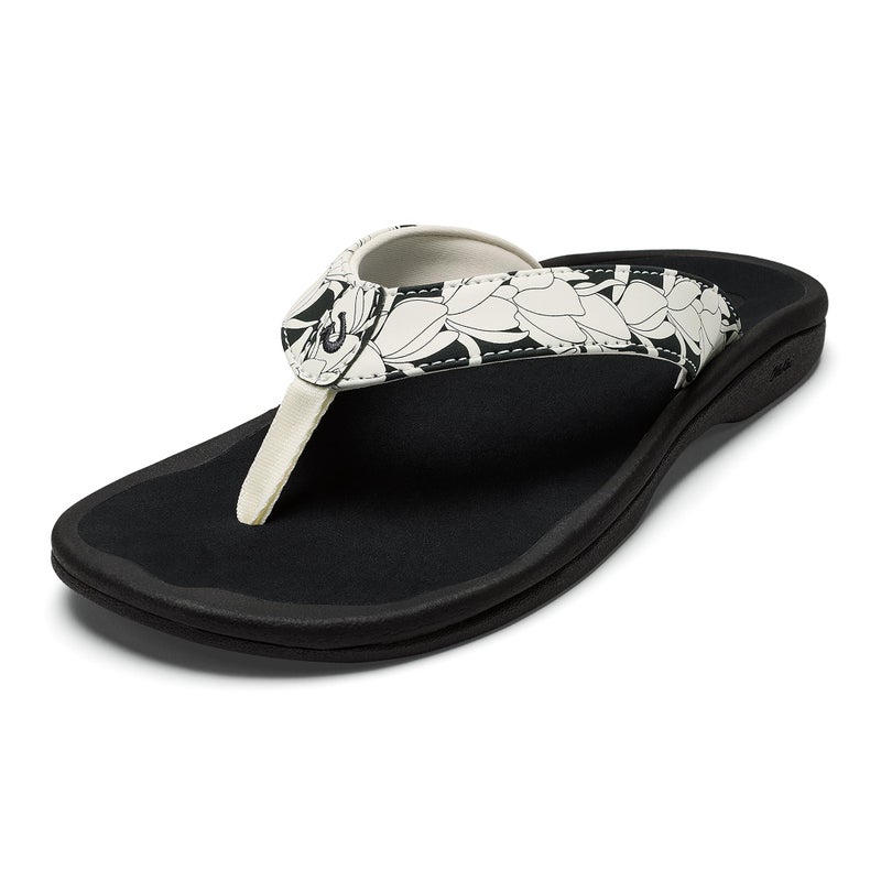 OLUKAI Ohana Women's Beach Sandals, Water Resistant Flip Flops, Arch Support & Comfort Fit, Lightweight & Durable, Enhanced Grip & Traction, Lava Rock/Pa'i, 9 - Image 1