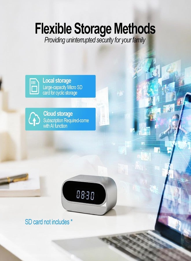 ساعة InCliick الذكية اللاسلكية المزودة بكاميرا 4K ورؤية ليلية، لمراقبة الحيوانات الأليفة، تدعم التحكم عن بُعد عبر التطبيق وكشف الحركة - بدون صوت - Image 5