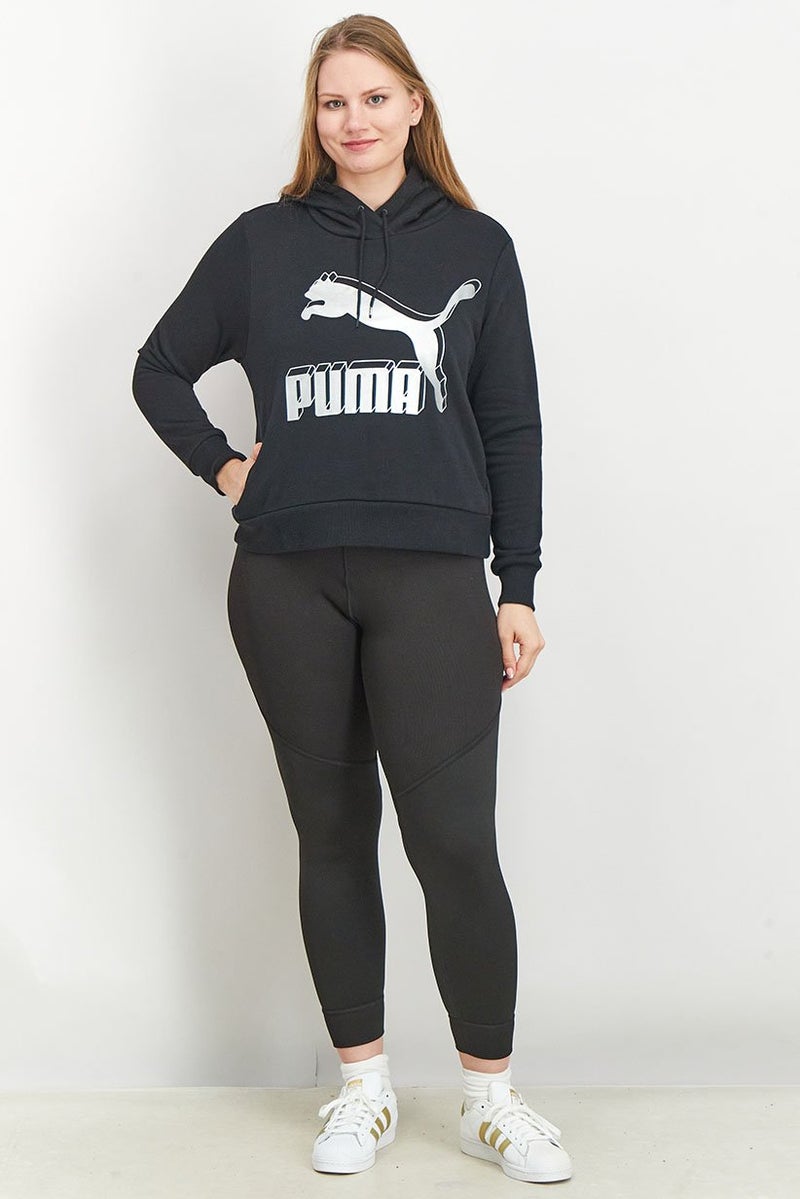 PUMA Women Regular Fit Long Sleeve Training Hooded Sweatshirt, Black  - Image 4
