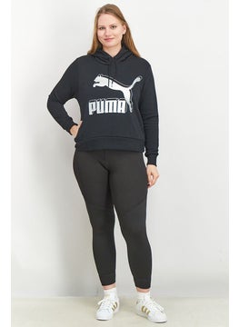 PUMA Women Regular Fit Long Sleeve Training Hooded Sweatshirt, Black  - Image 4