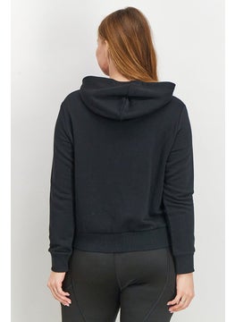 PUMA Women Regular Fit Long Sleeve Training Hooded Sweatshirt, Black  - Image 3