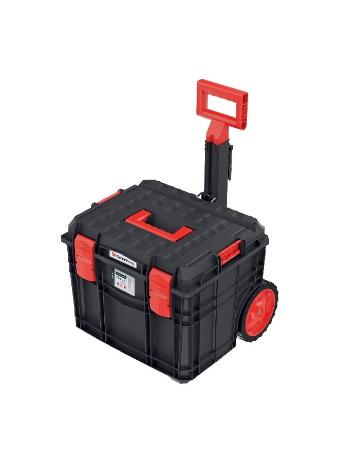 Kistenberg Durable Tool Trolley with Removable Separators C Block Tool Trolley Black and Red 38 x 38 x 45 cm - Image 1