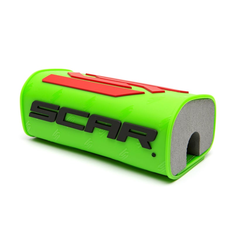 SCAR Square Handlebar bar pad for Dirtbike ATV Motocross Motorcycle Fatbar Dirtbike Enduro Supermoto  Green Fluo