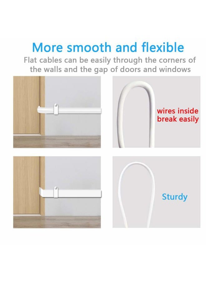 SIOCEN 2 Pack 13FT Micro USB Extension Cable for Zmodo,Male to Female Extender Flat Power Cord Compatible for Wyze Cam v3 v2,Yi Camera,Oculus Go,Netvue,Nest Cam,Blink,Furbo Dog Home Security Camera - Image 4