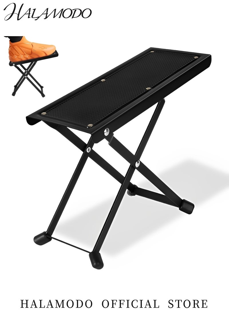 HALAMODO Guitar Foot Stool Footrest Professional Grade Stool with Comfortable and Solid Non-skid Rubber Pads for Classical Acoustic Electric Guitarists & Musicians - Image 2