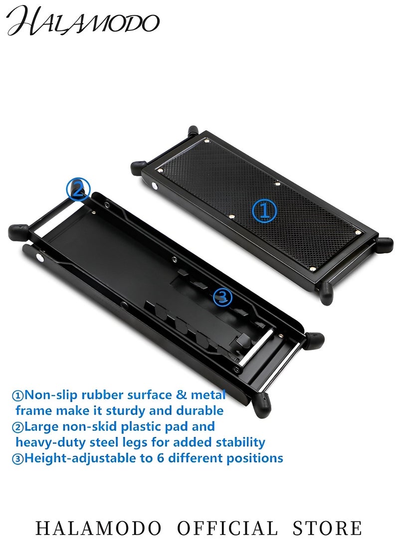 HALAMODO Guitar Foot Stool Footrest Professional Grade Stool with Comfortable and Solid Non-skid Rubber Pads for Classical Acoustic Electric Guitarists & Musicians - Image 5