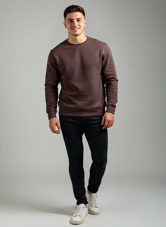 trendyol Brown Regular/Normal Cut Inside Fleece/Warm Sweatshirt - Image 1